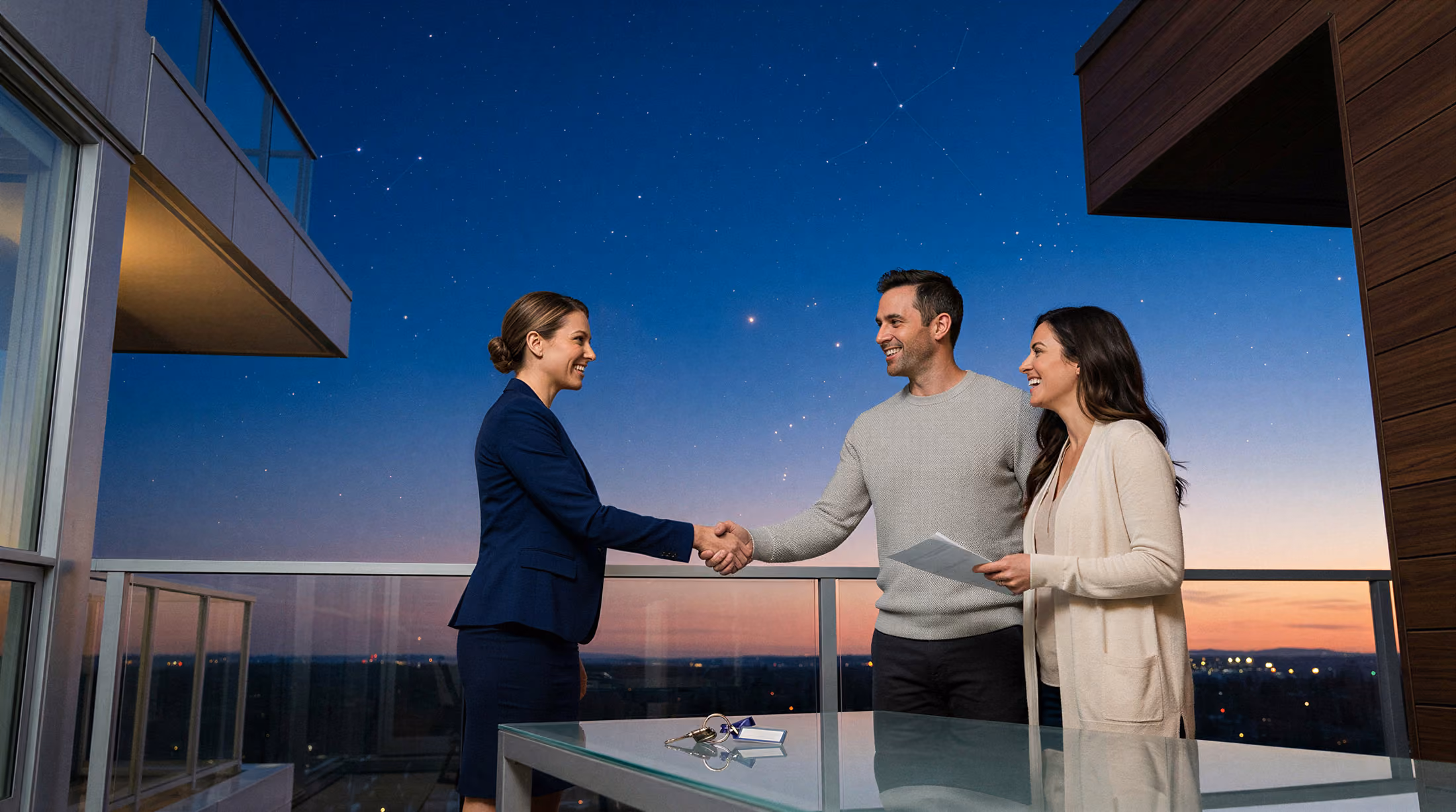 Real estate professionals winning new clients
