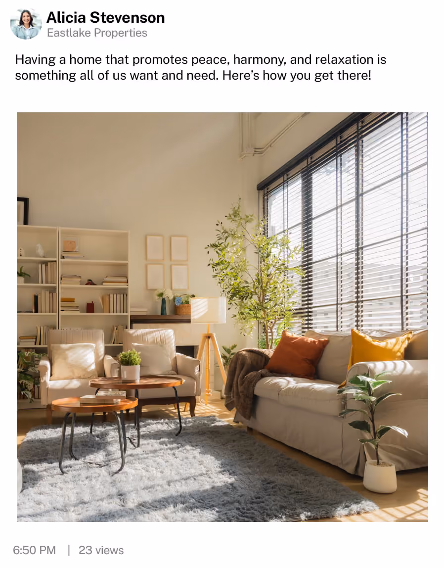 Sample social post 1