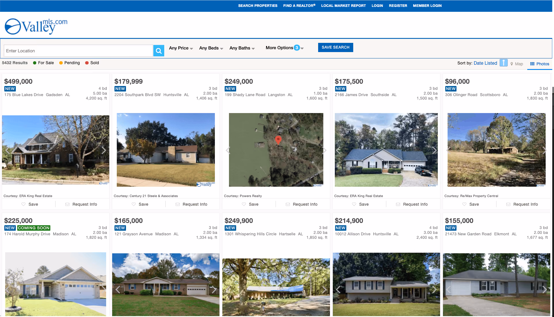ValleyMLS search ValleyMLS search properties screenshot