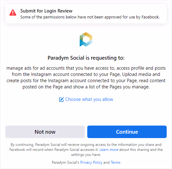 Accept Paradym access request