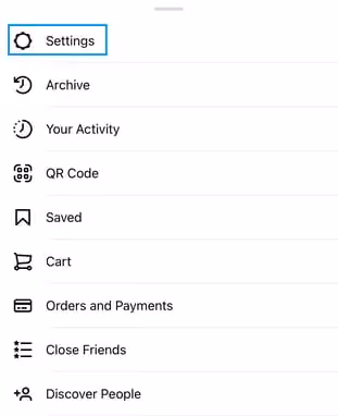 Instagram settings