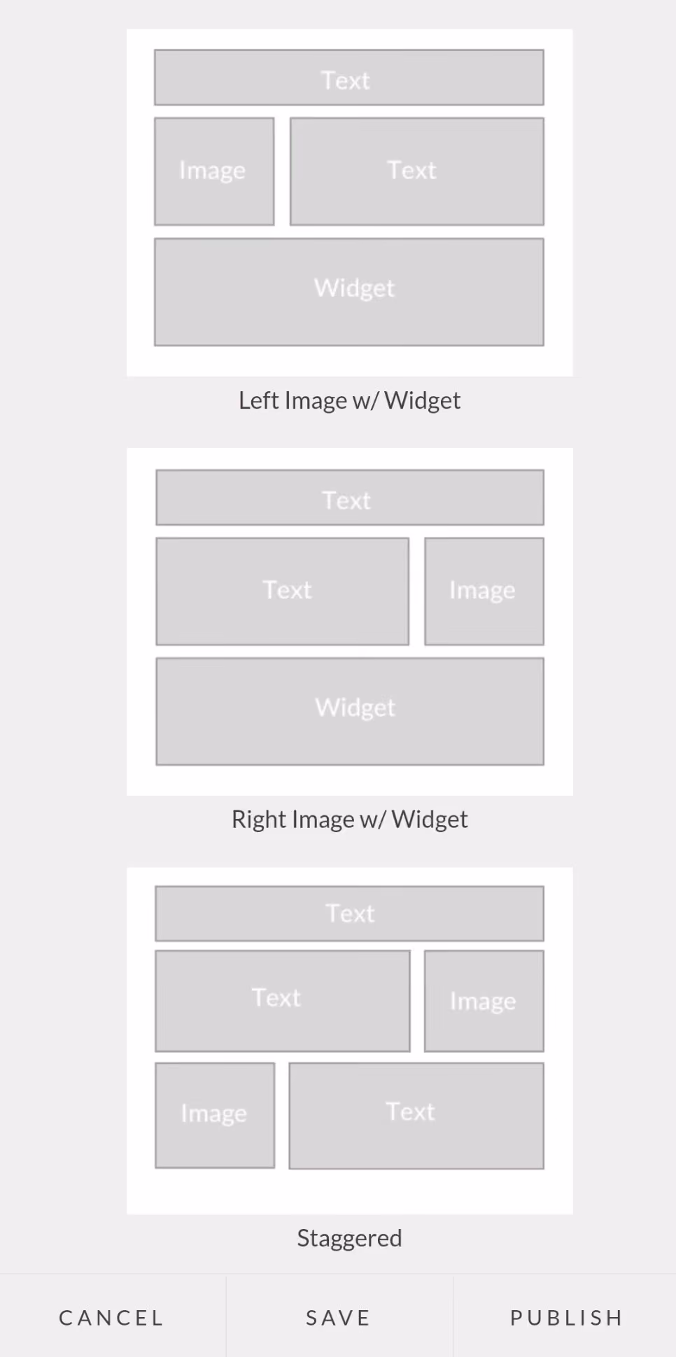 Constellation1 Websites - Choose a layout