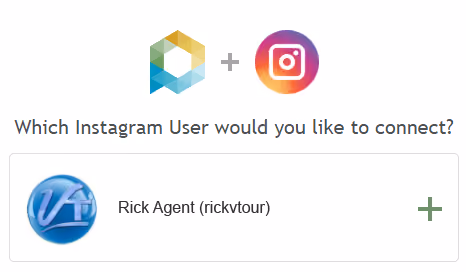 Select the Instagram user to connect
