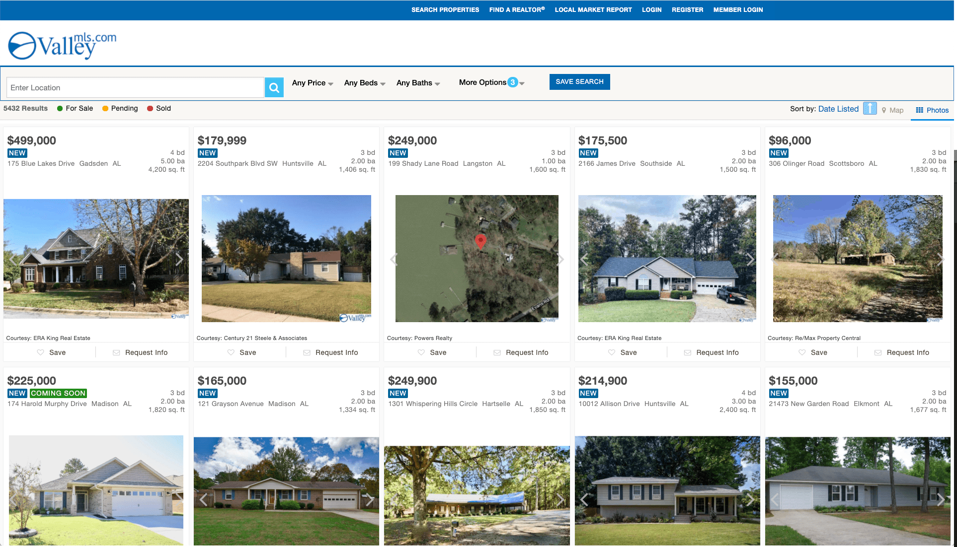 ValleyMLS search ValleyMLS search properties screenshot