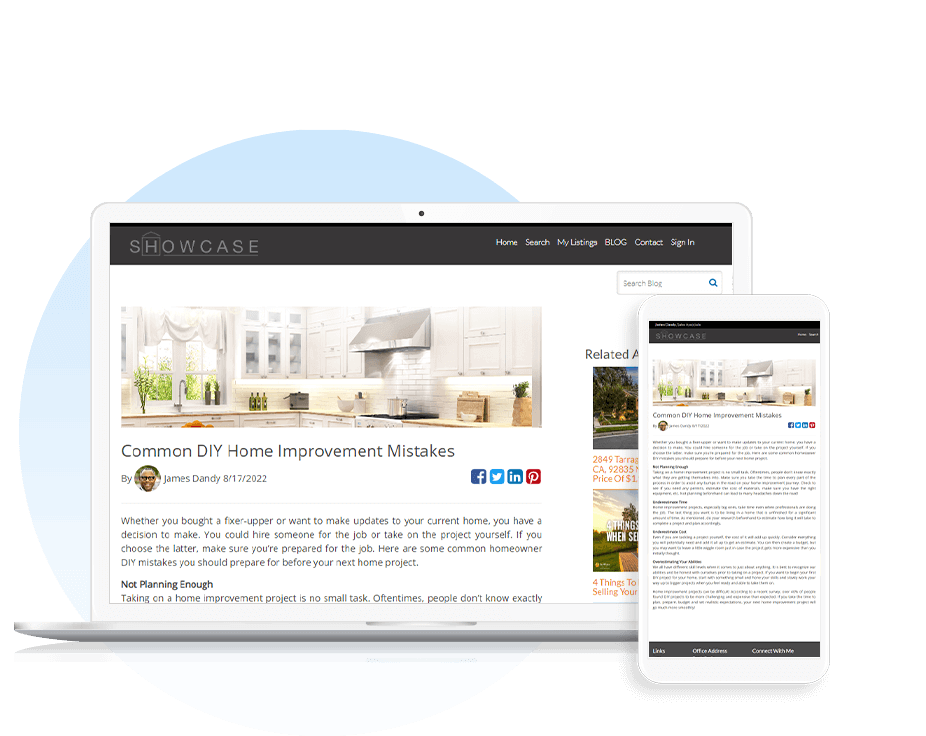 Constellation1 branded real estate website preview with property search and listing cards